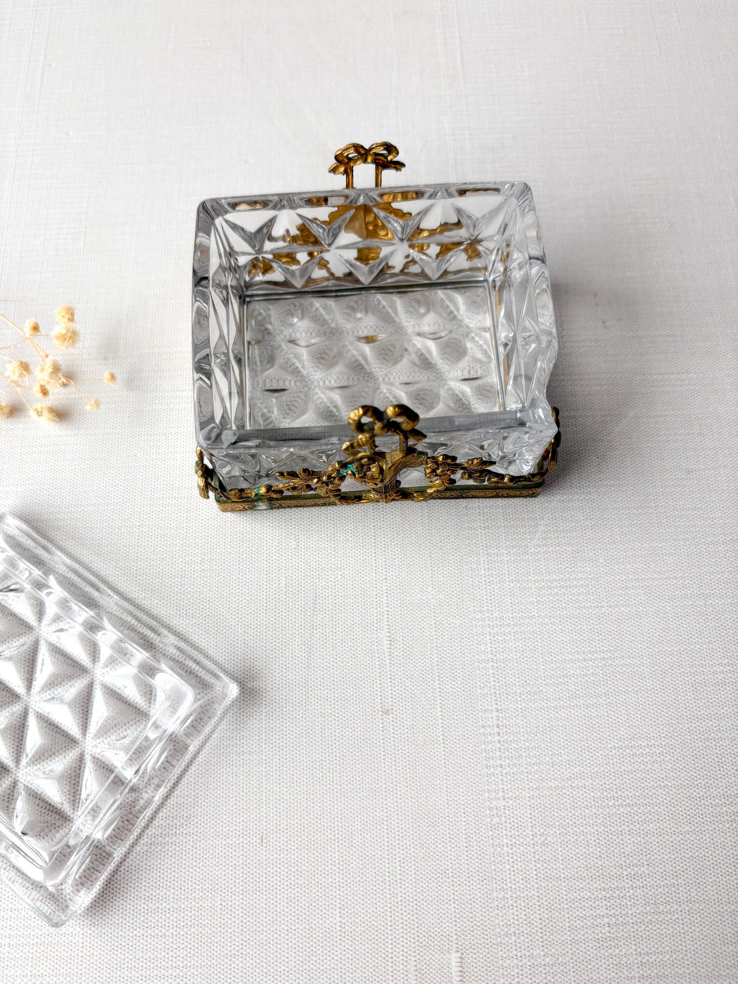 Cut glass box