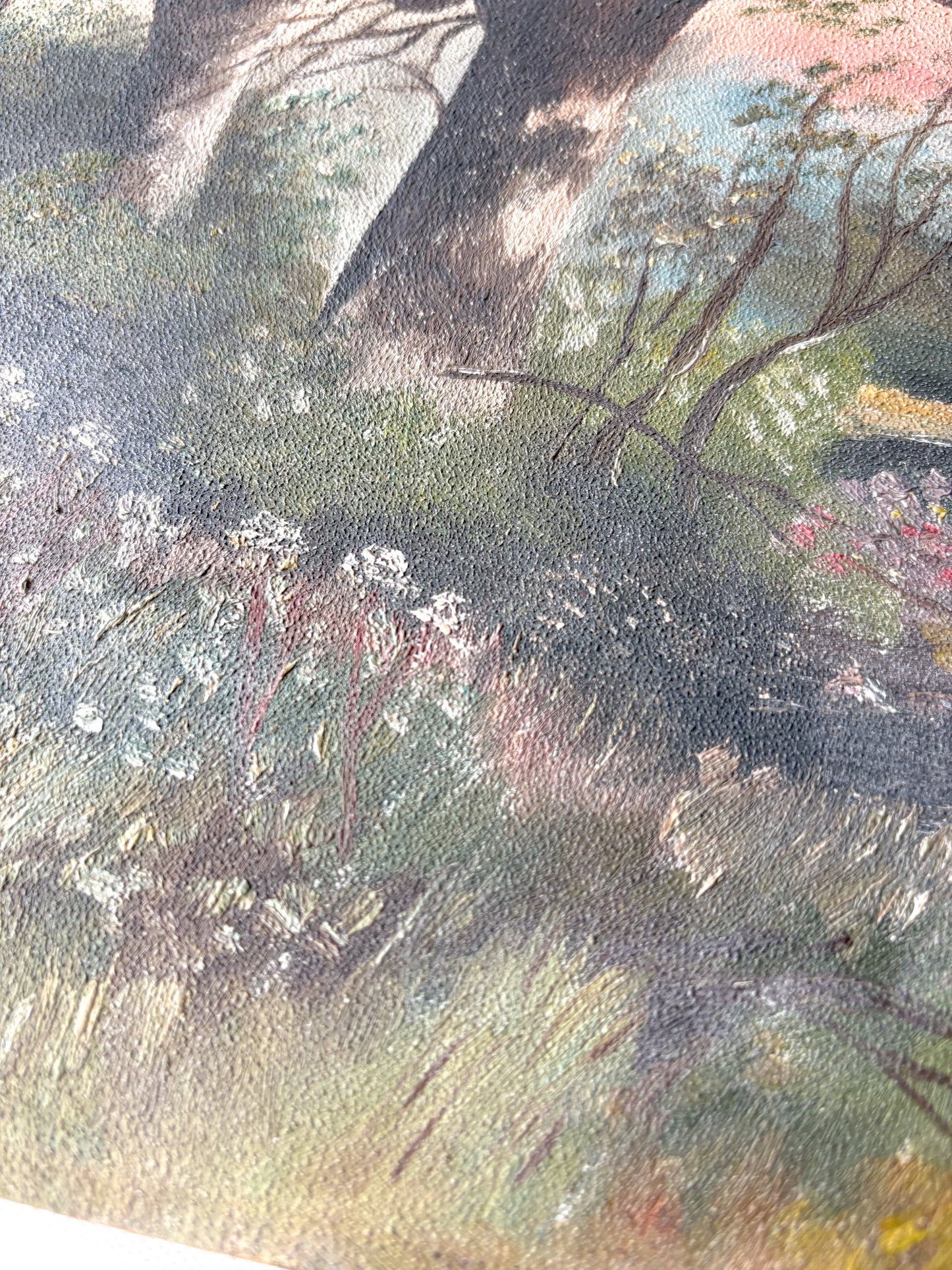 Antique landscape painting