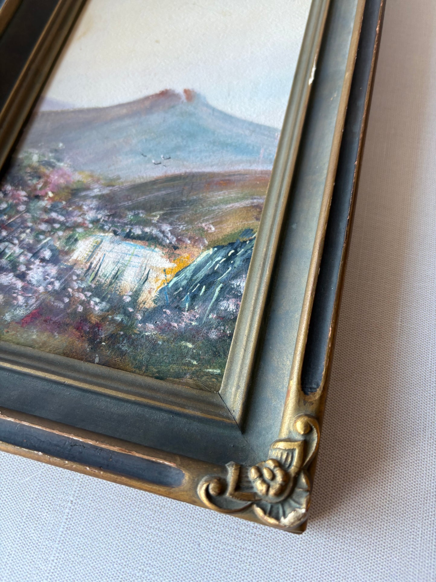 Vintage meadow painting