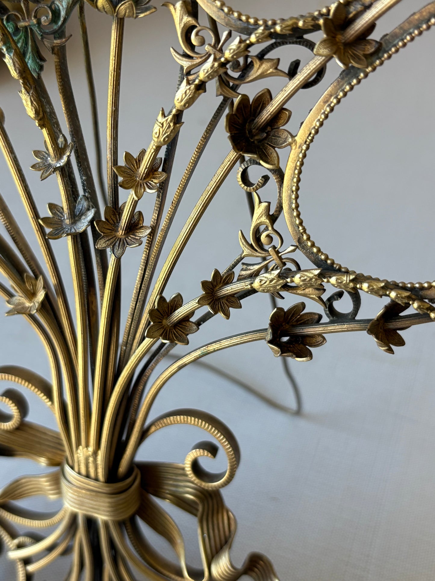 Antique brass frame