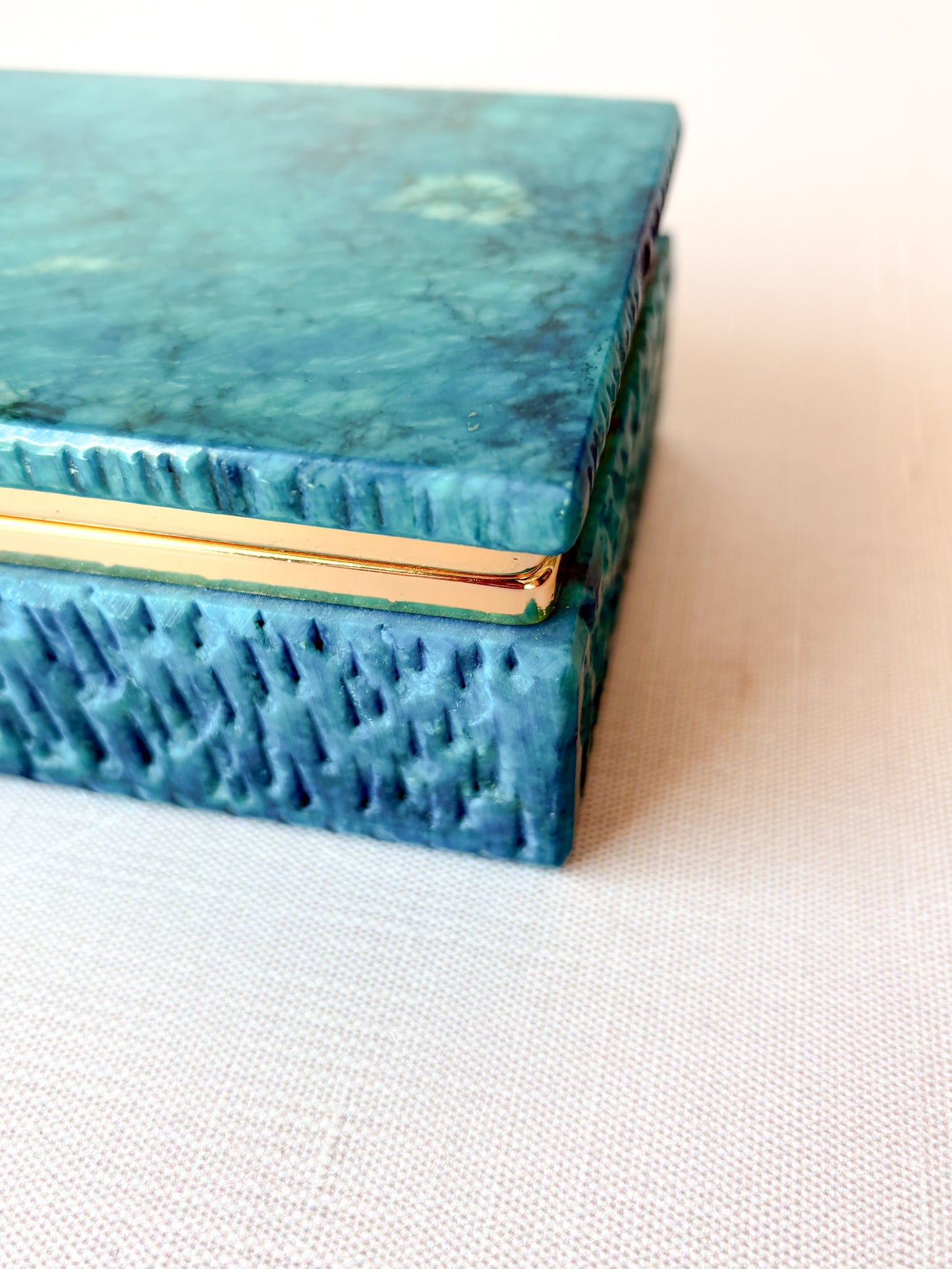 Turquoise alabaster box