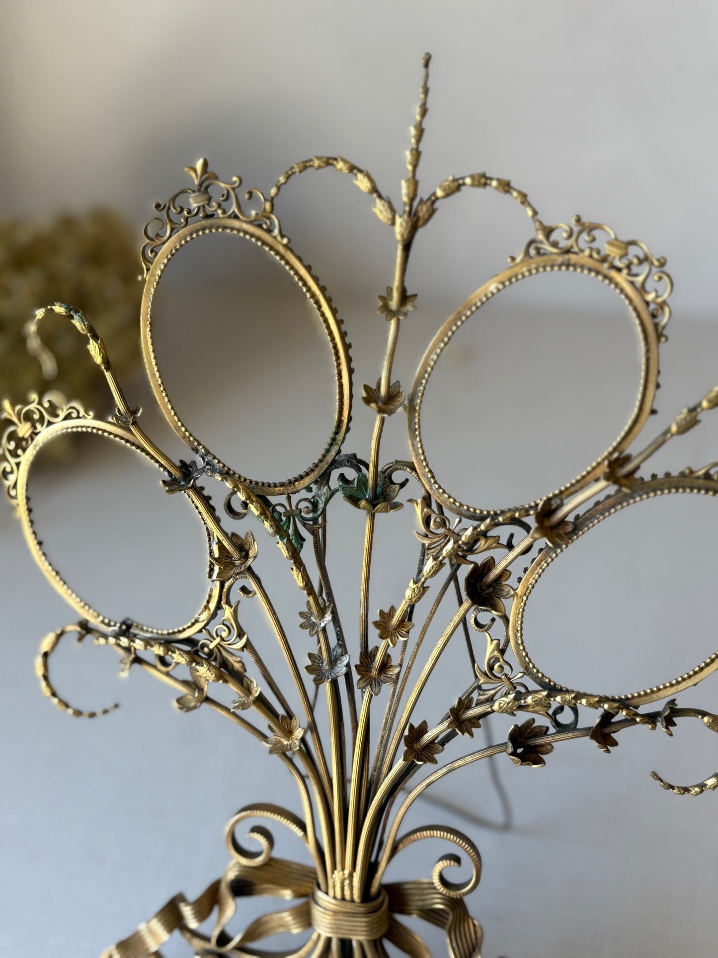 Antique brass frame