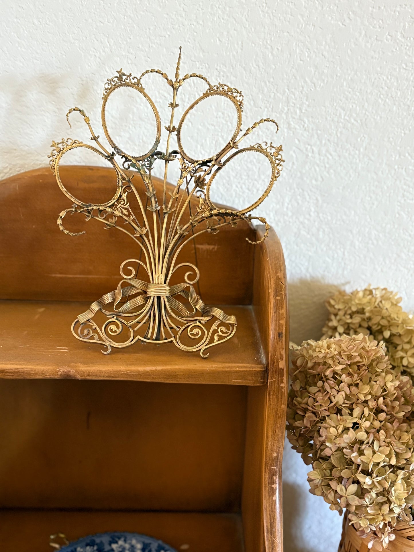 Antique brass frame