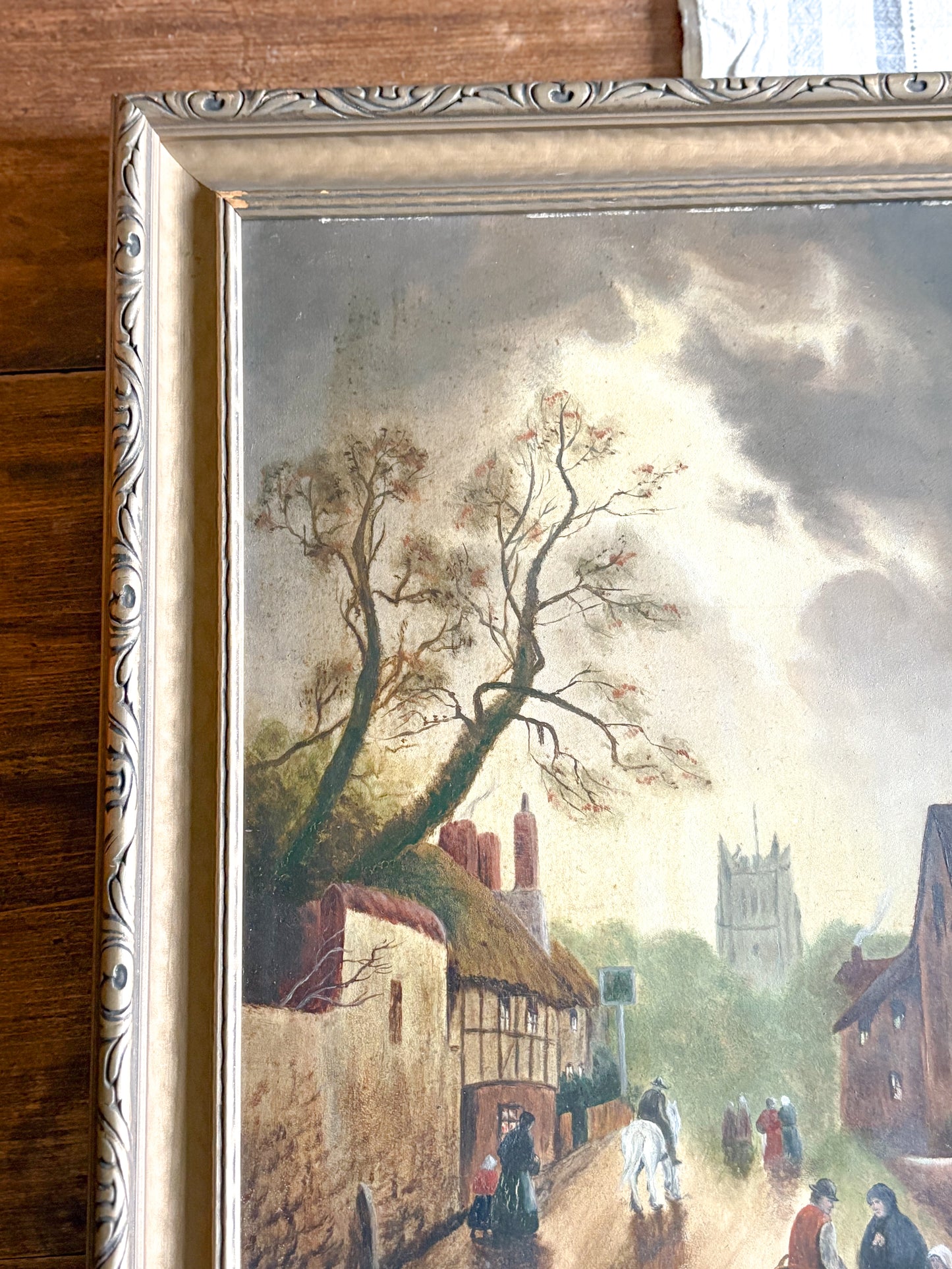 Antique Village Painting