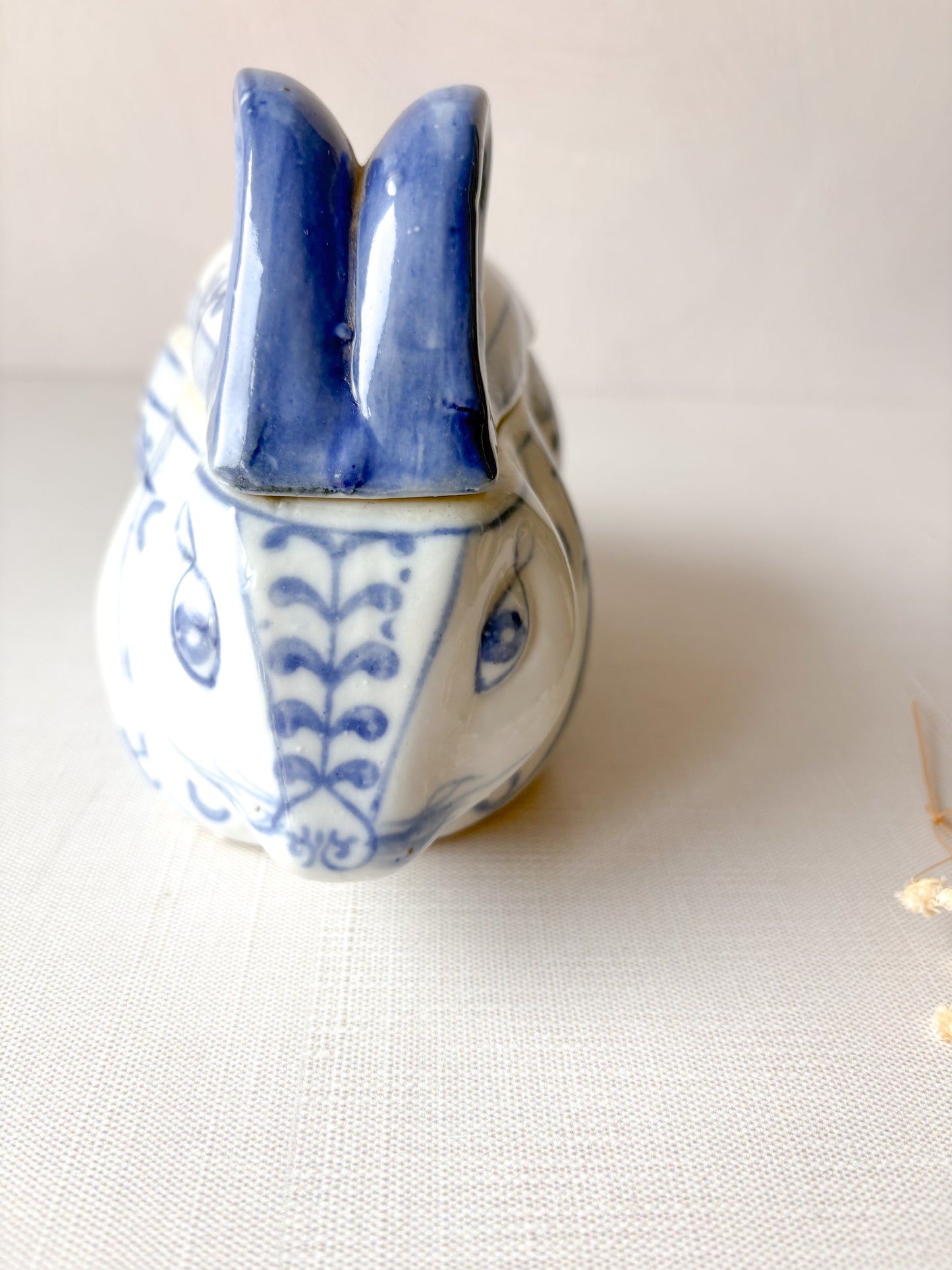 Blue + White porcelain bunny