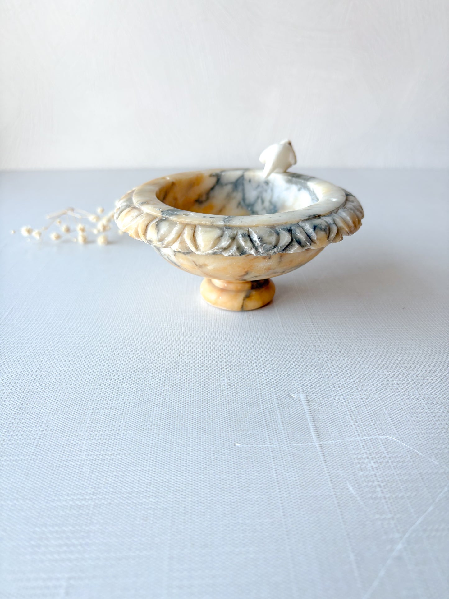 Alabaster bird bath