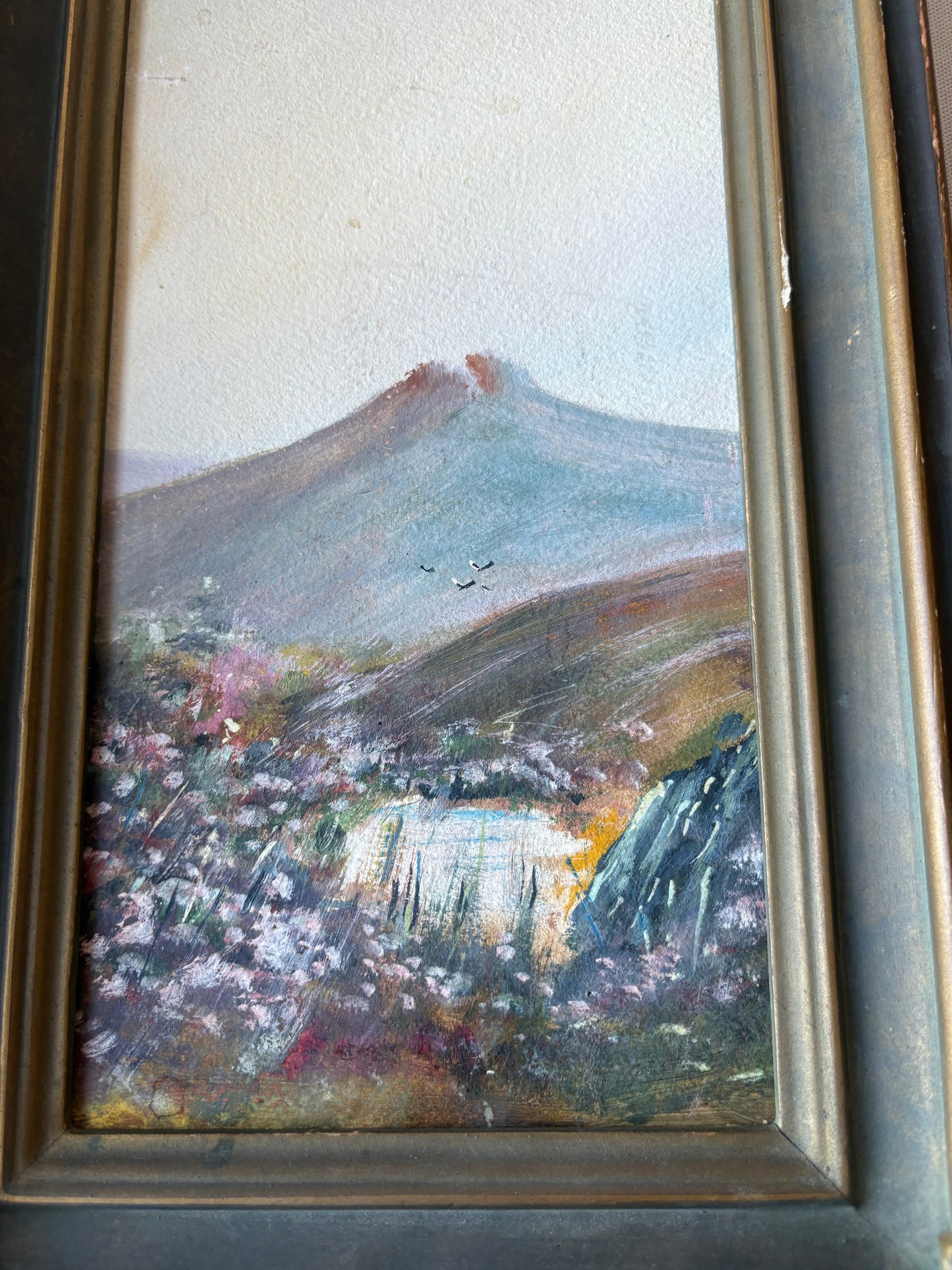 Vintage meadow painting
