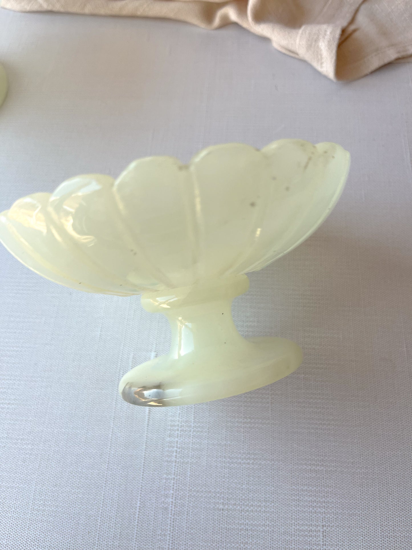 Pale green alabaster compote