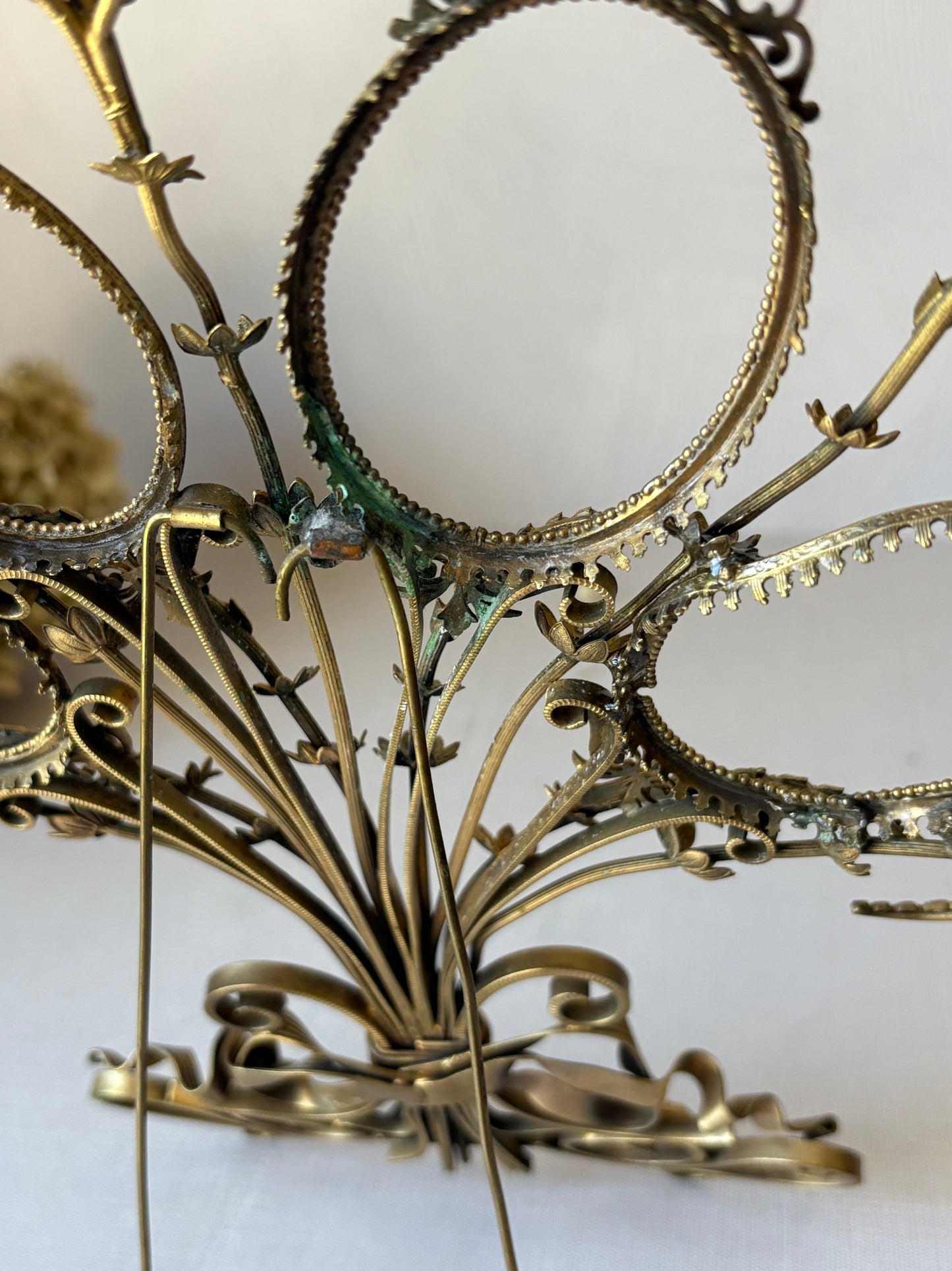 Antique brass frame