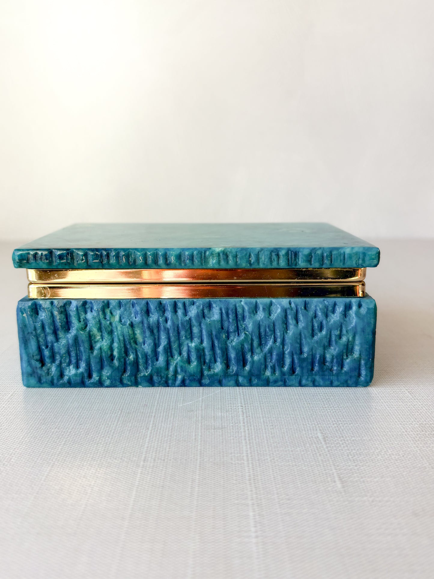 Turquoise alabaster box