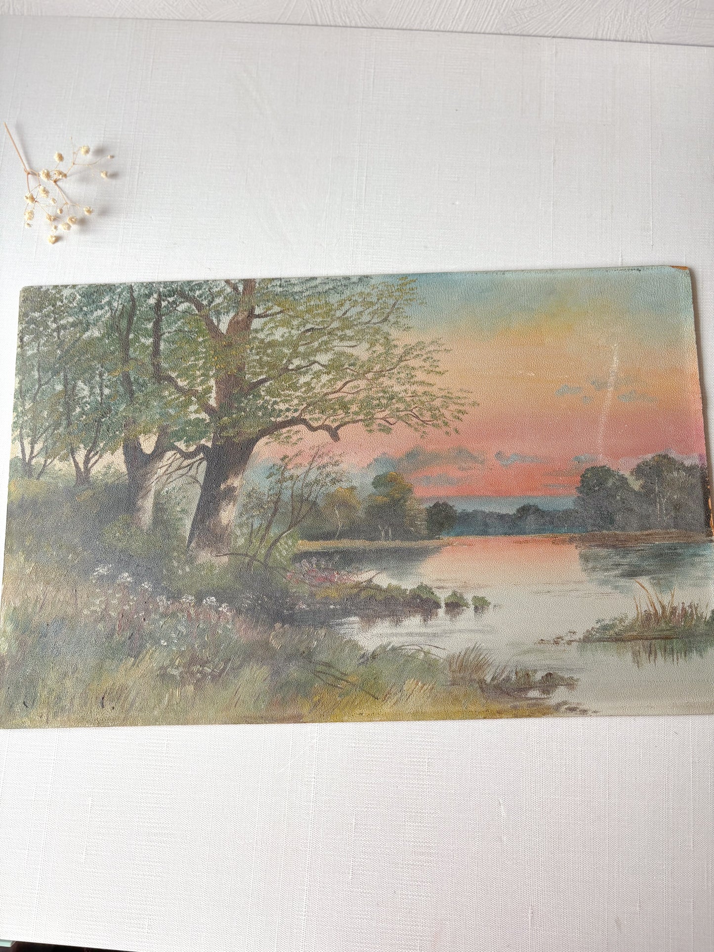 Antique landscape painting