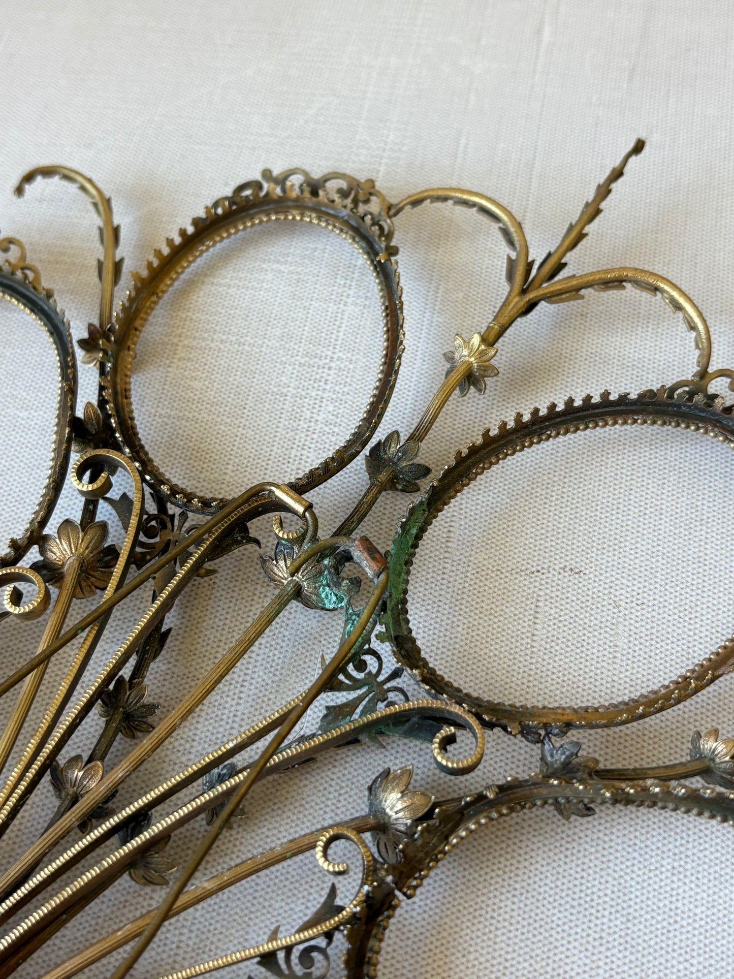 Antique brass frame