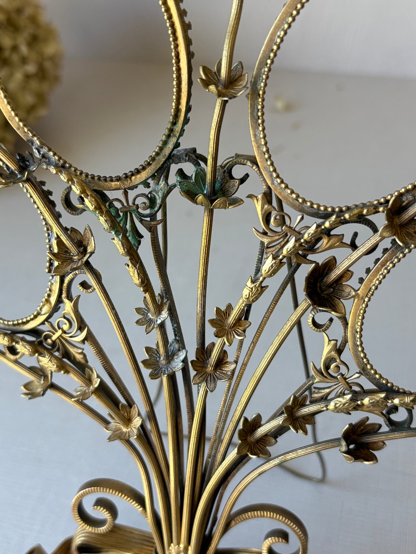 Antique brass frame