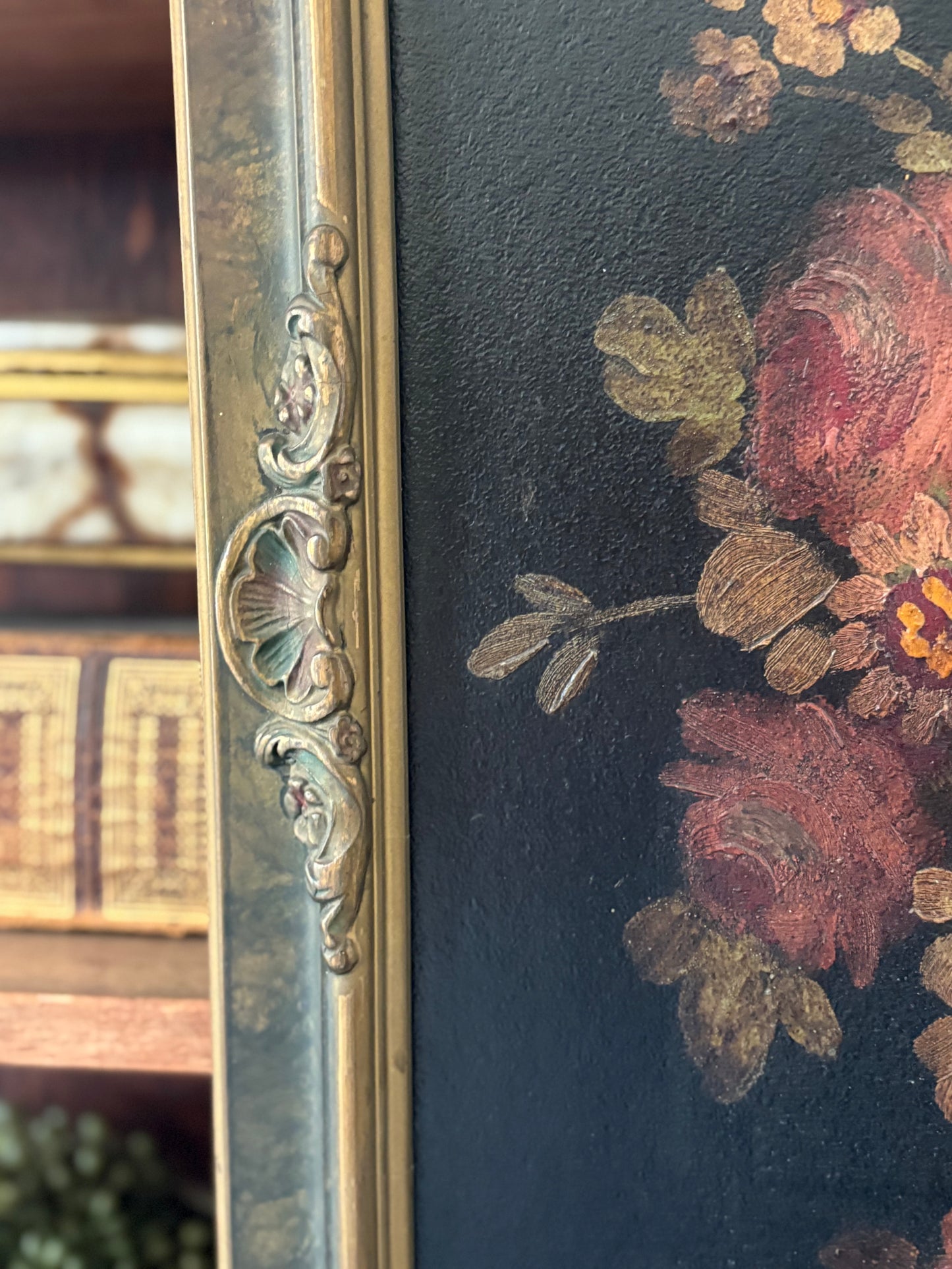 Antique floral painting