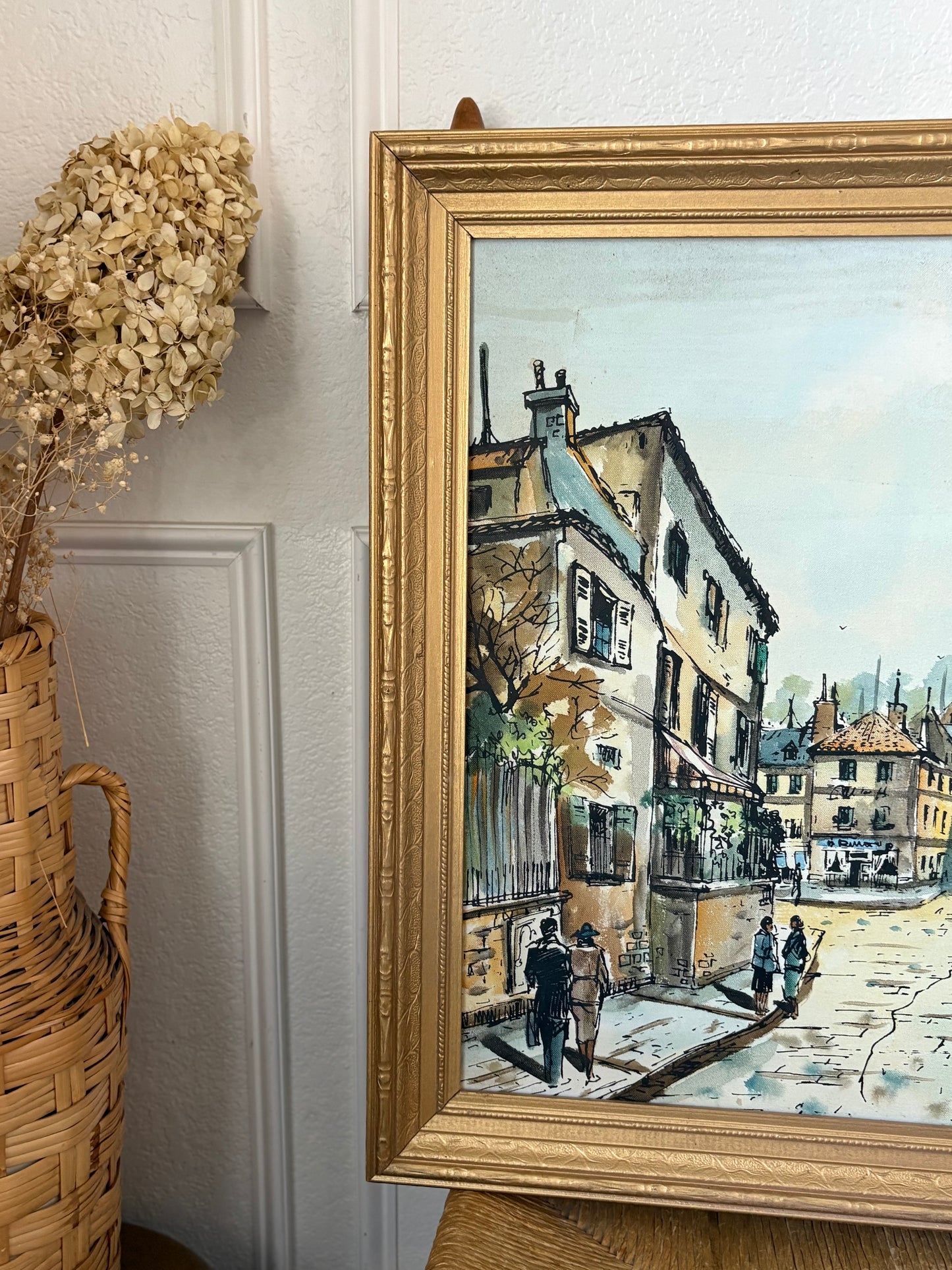 Vintage cityscape painting