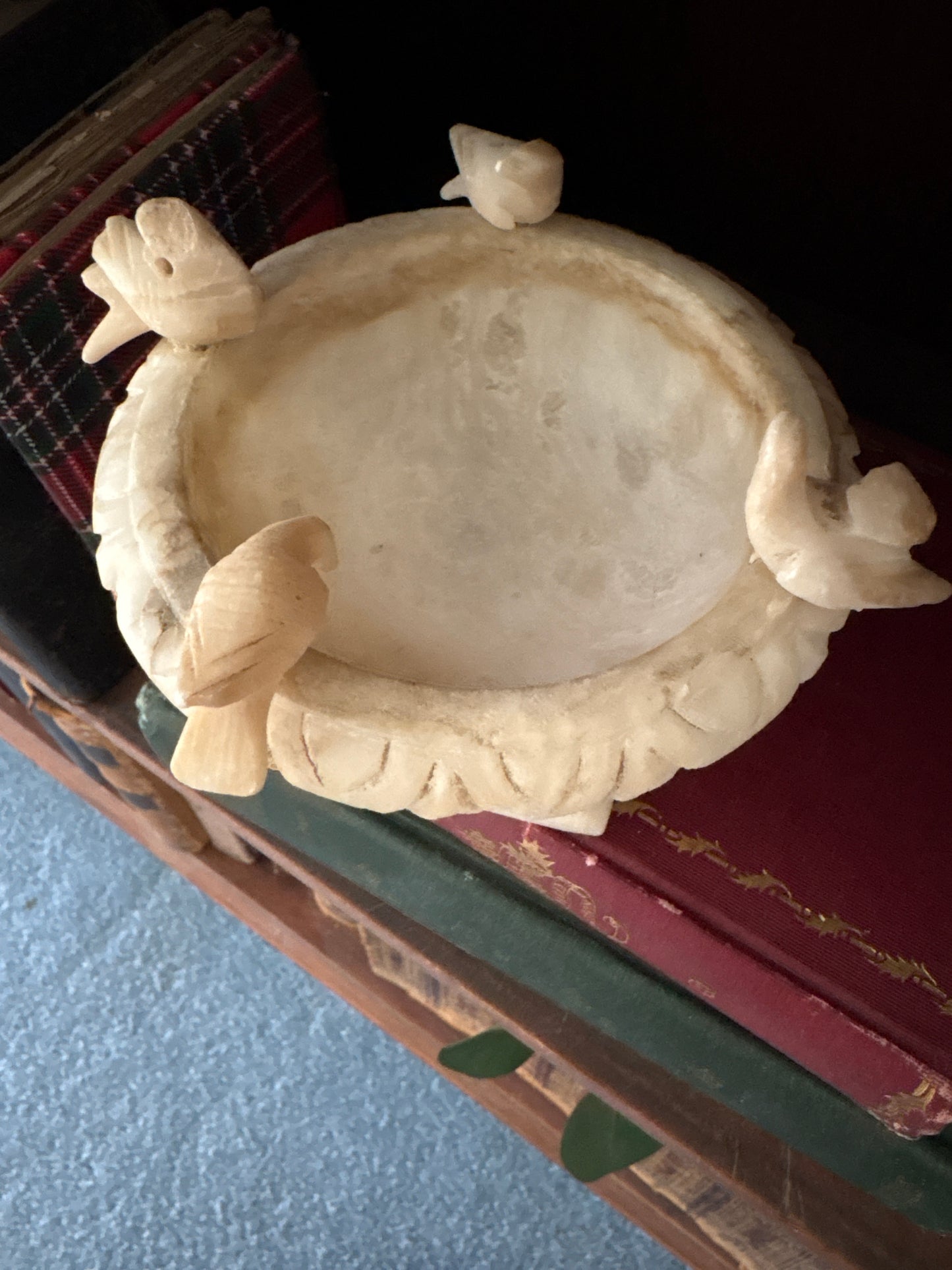 Alabaster bird bath