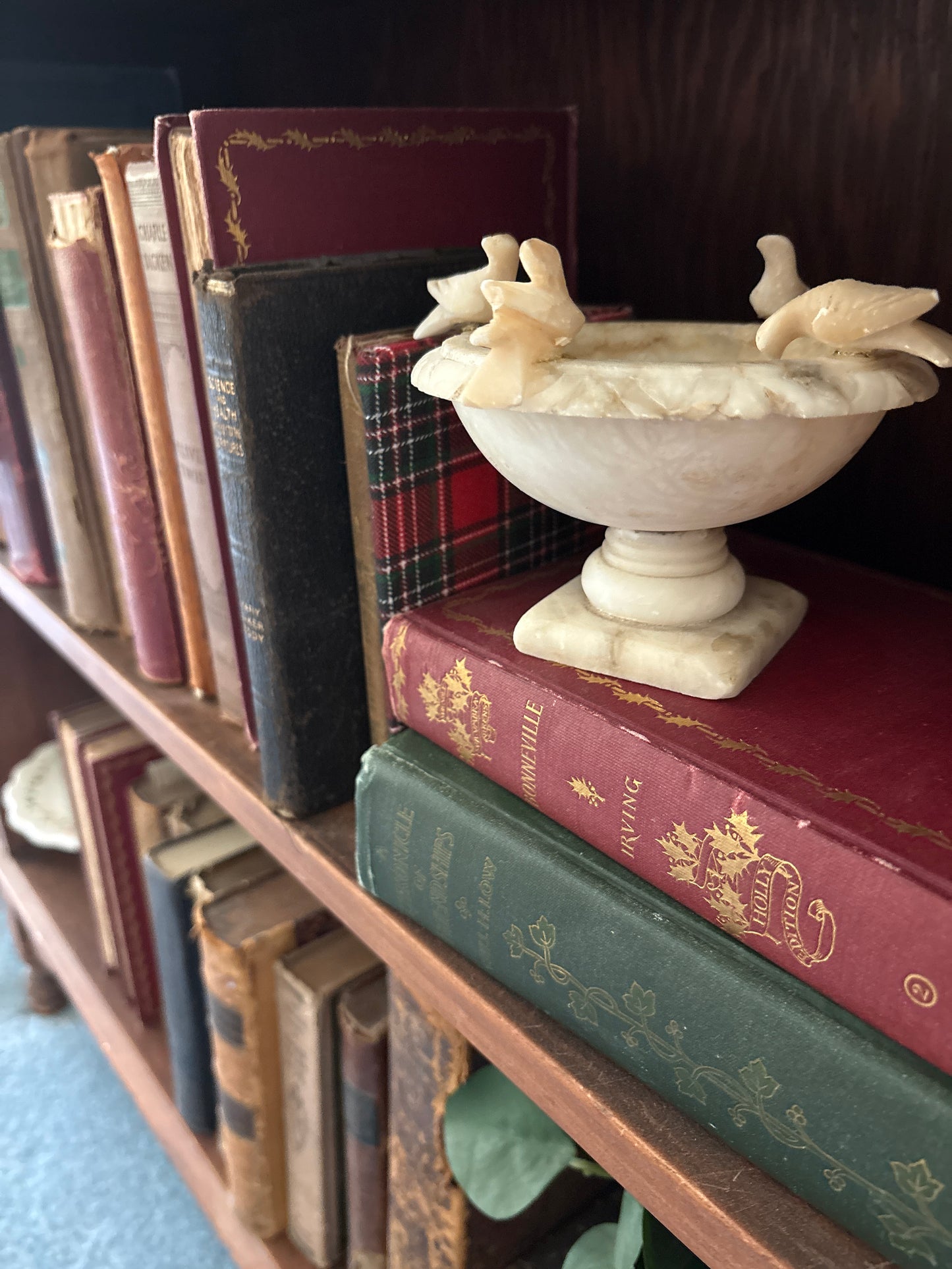 Alabaster bird bath