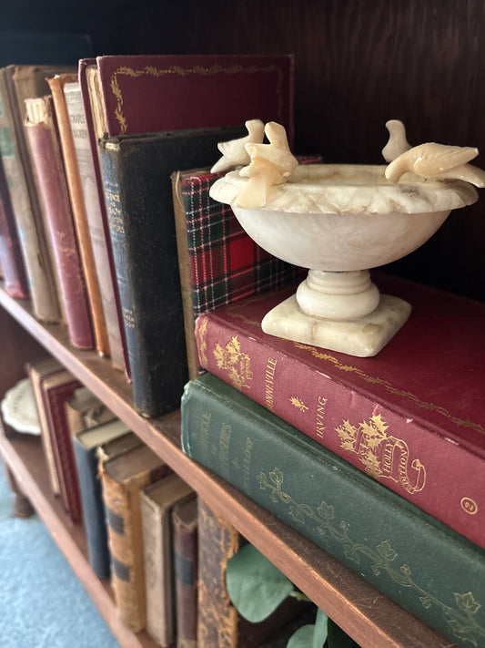 Alabaster bird bath