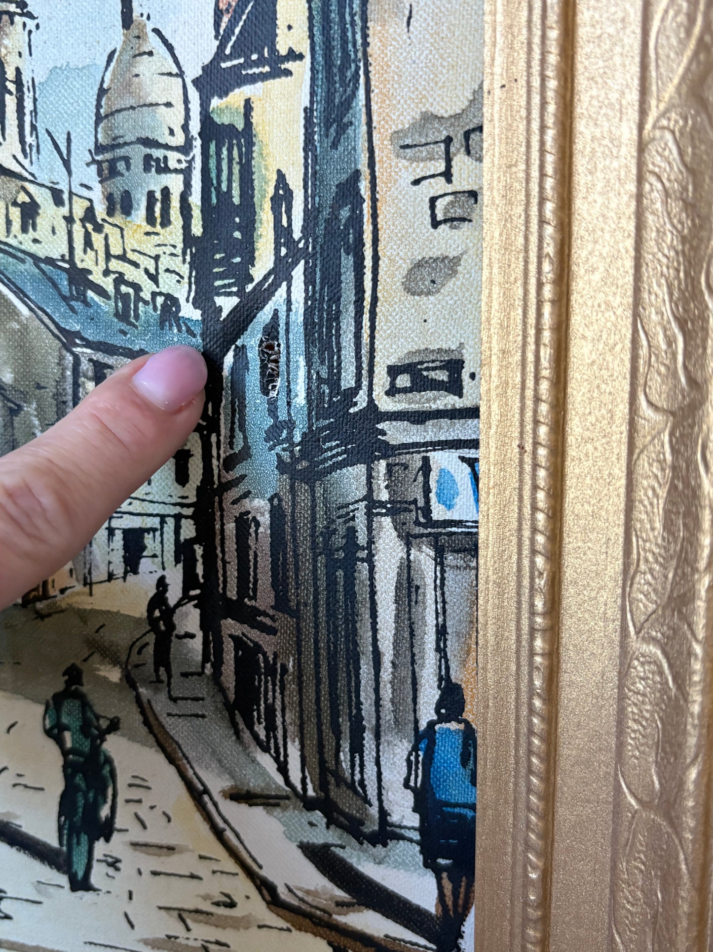 Vintage cityscape painting