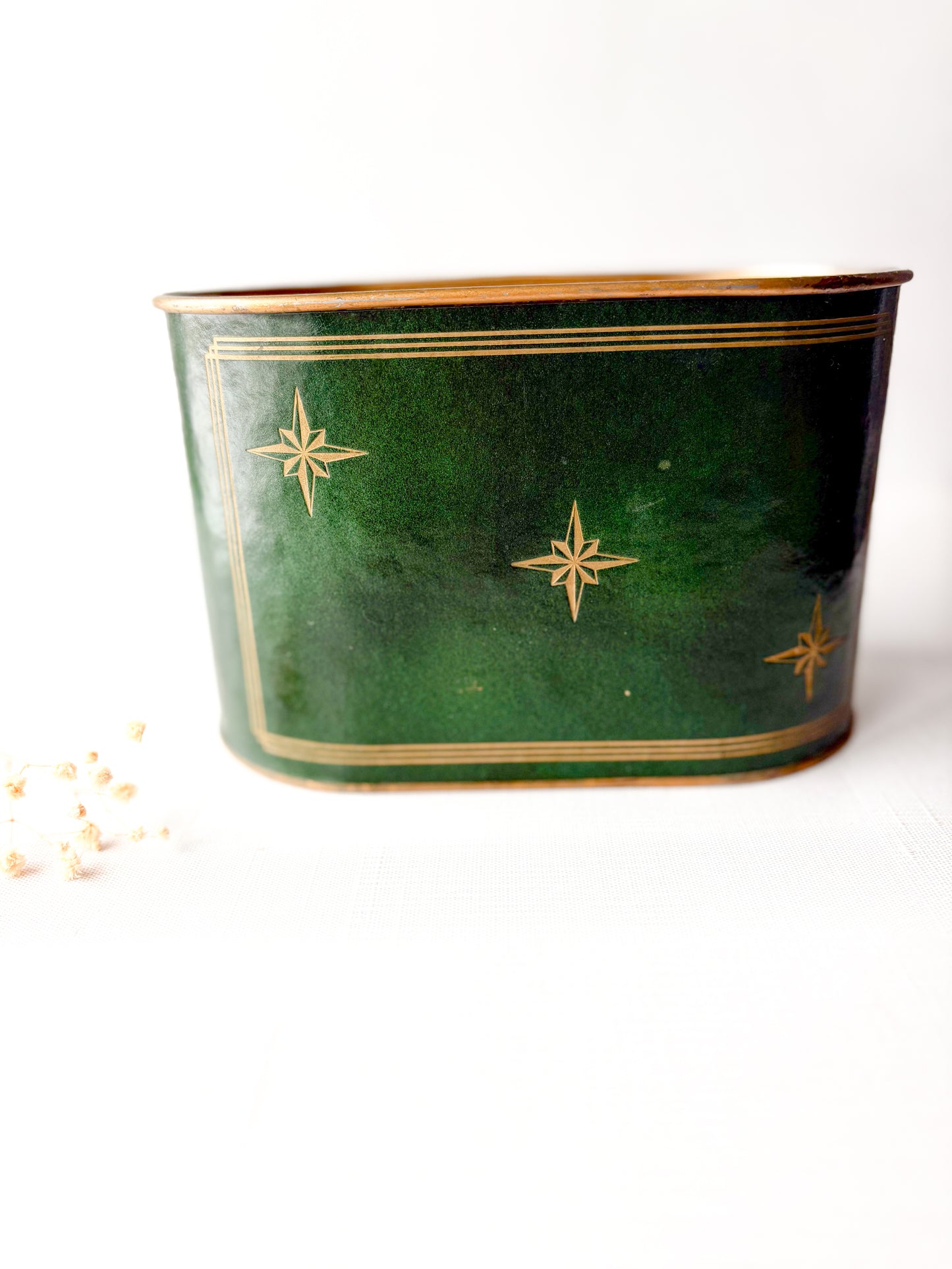 Leather tea caddy