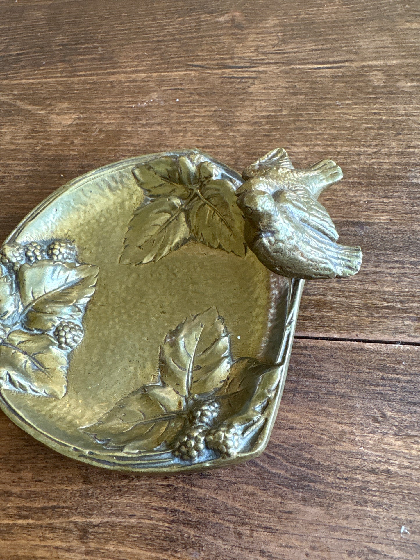 Brass bird dish