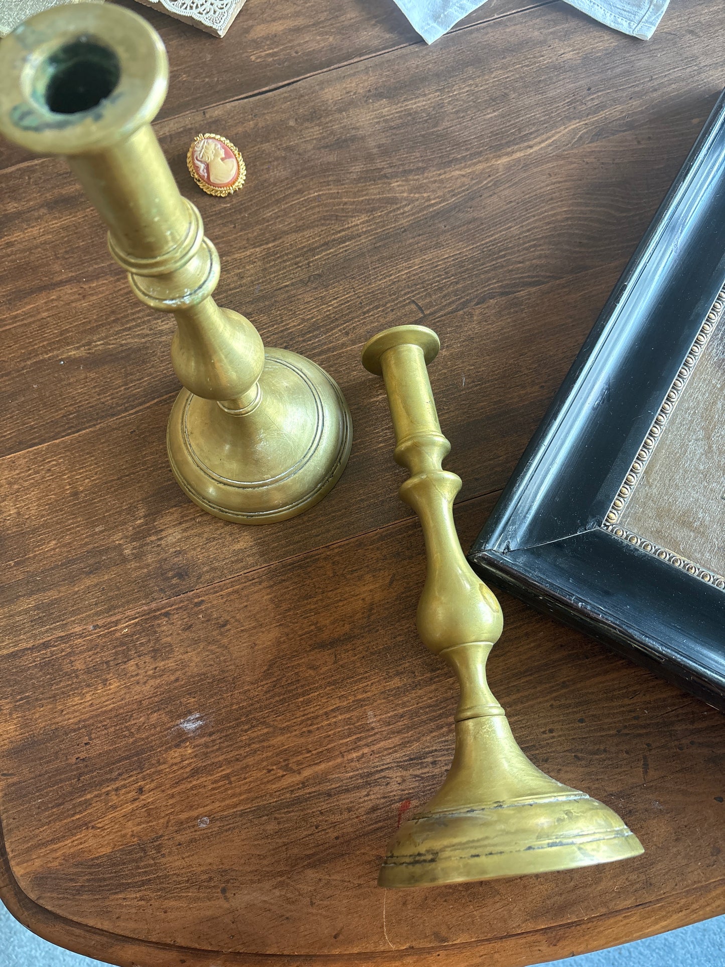 Brass candlesticks