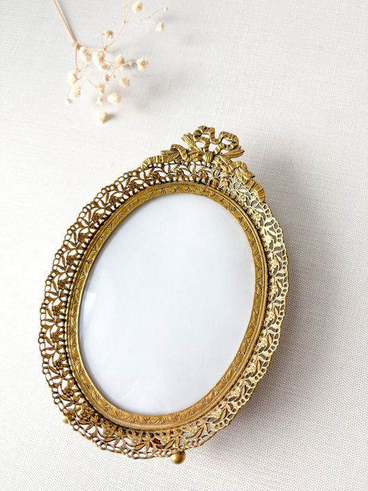 Brass filigree frame