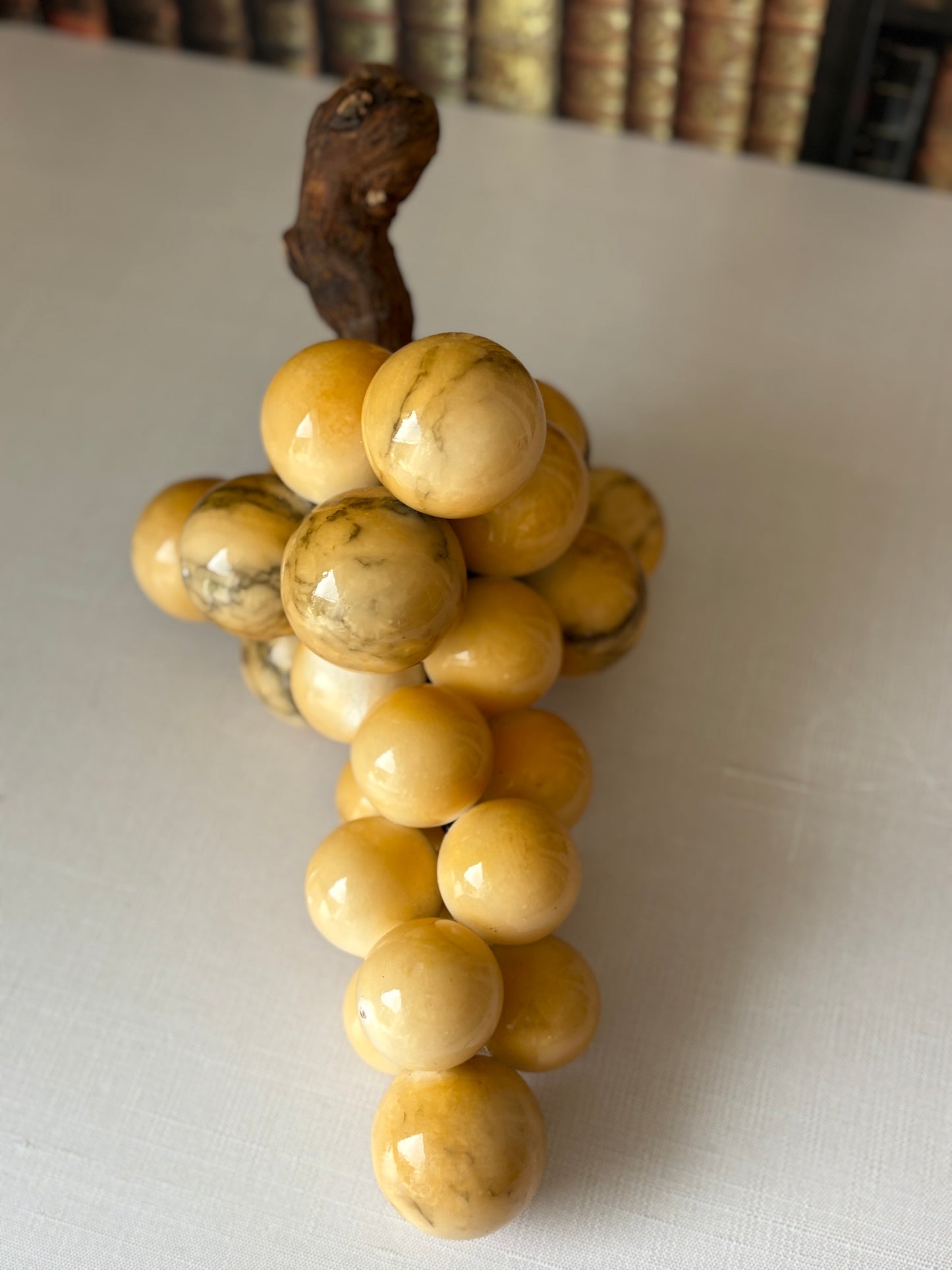 15" Vintage alabaster grapes