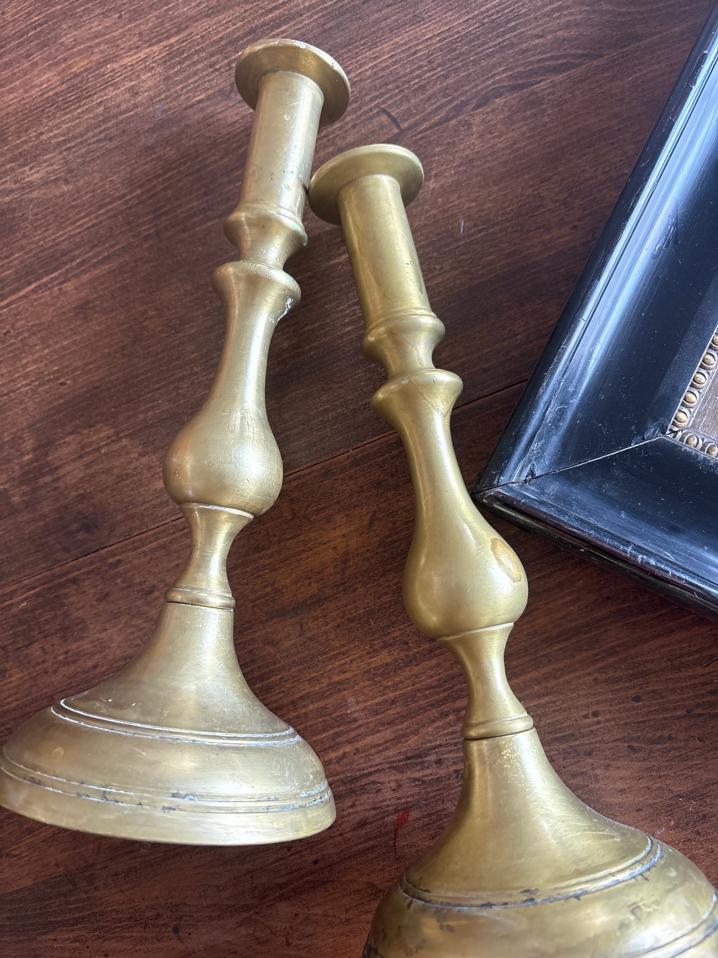 Brass candlesticks
