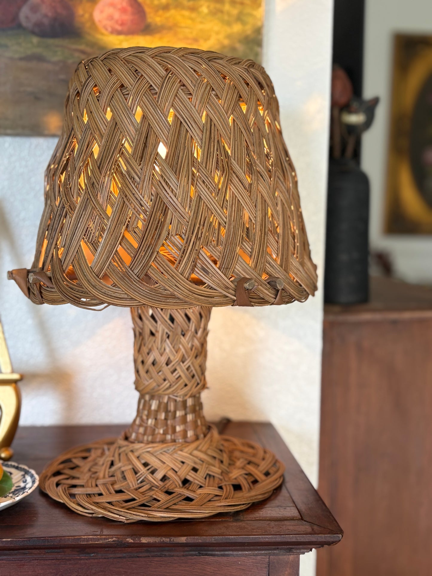 Vintage Rattan Lamp