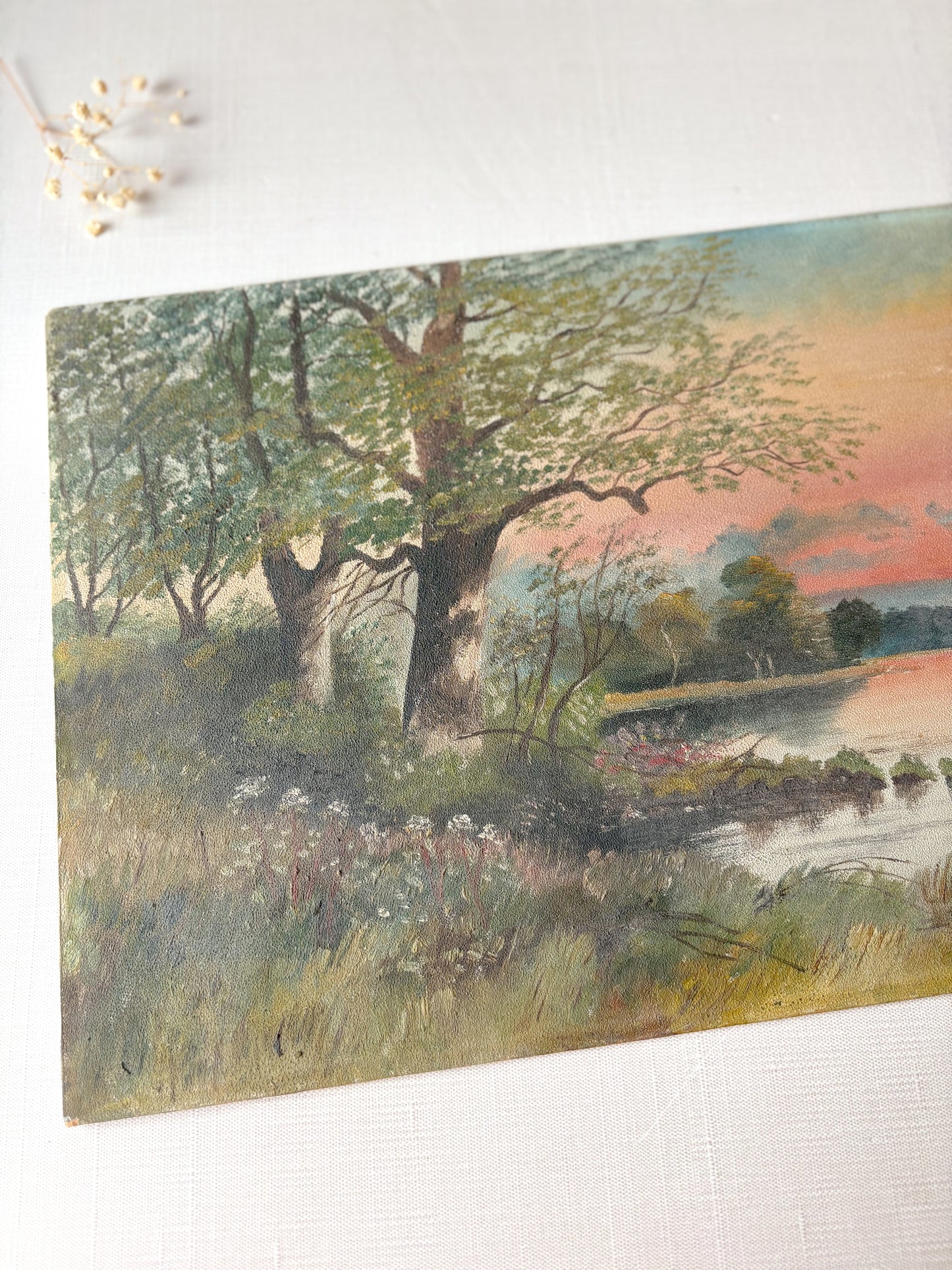 Antique landscape painting