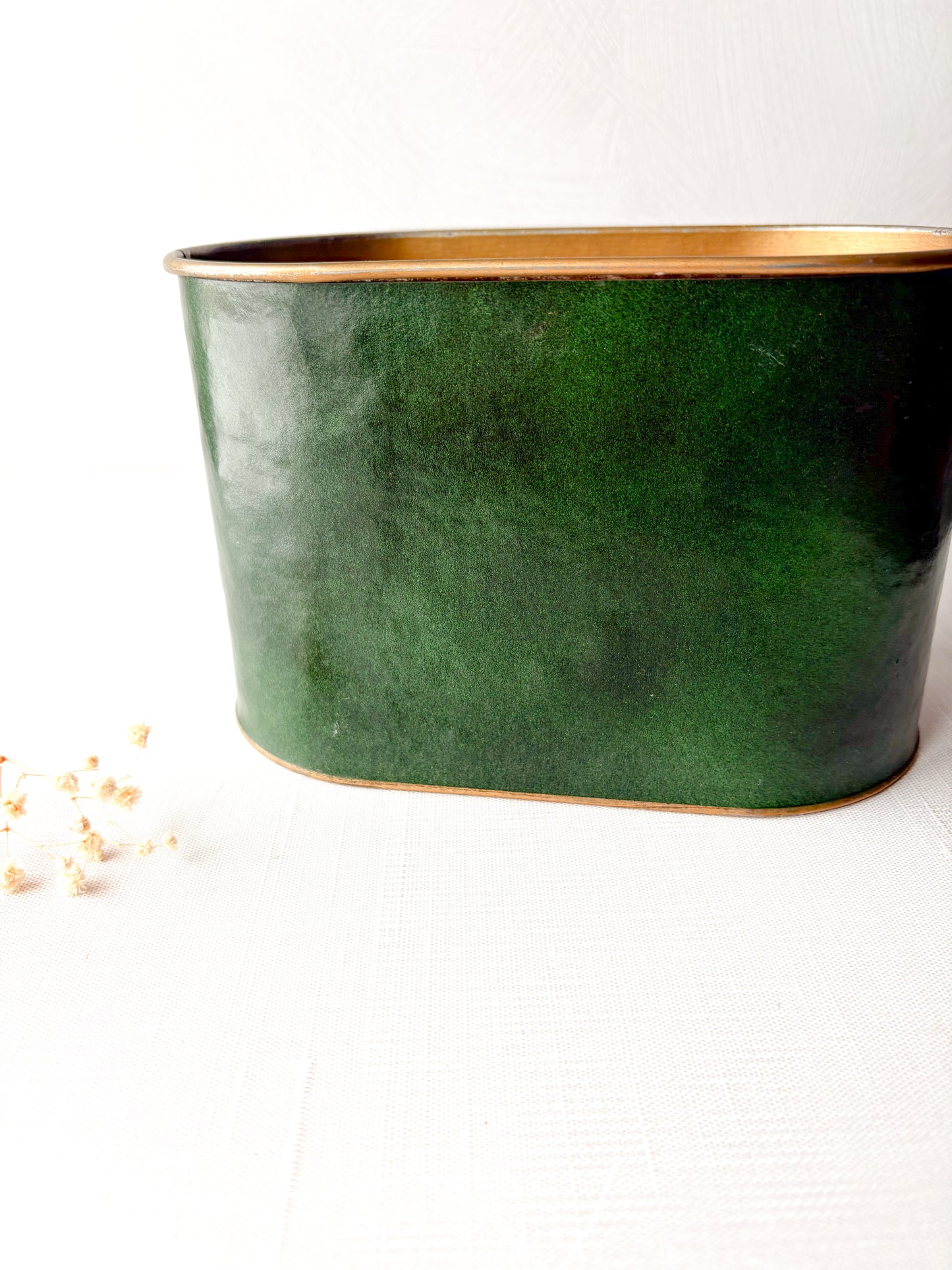 Leather tea caddy