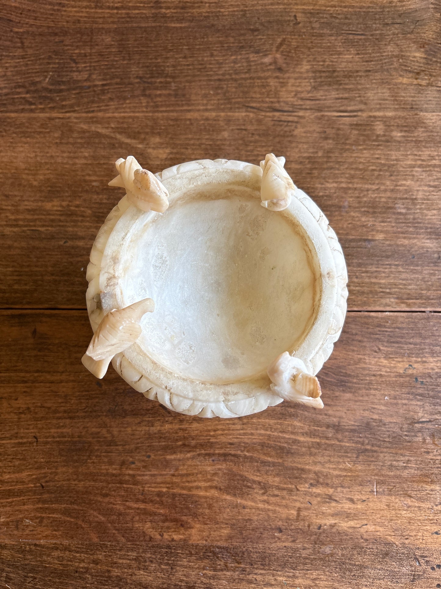Alabaster bird bath