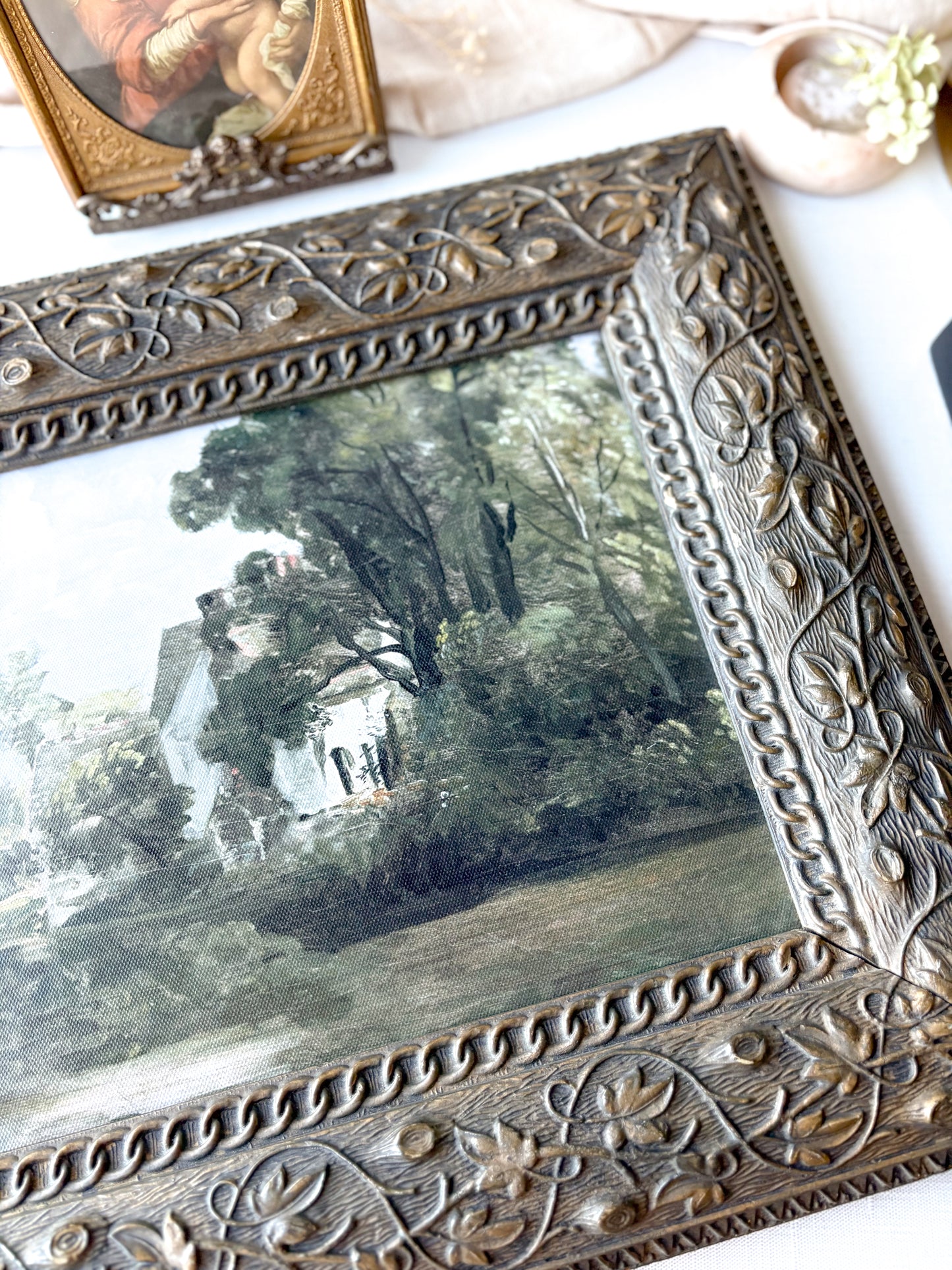 Carved wood frame