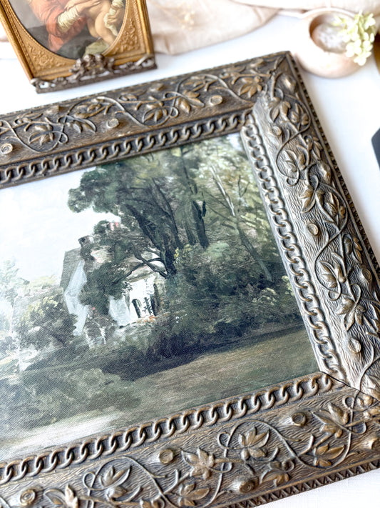 Carved wood frame