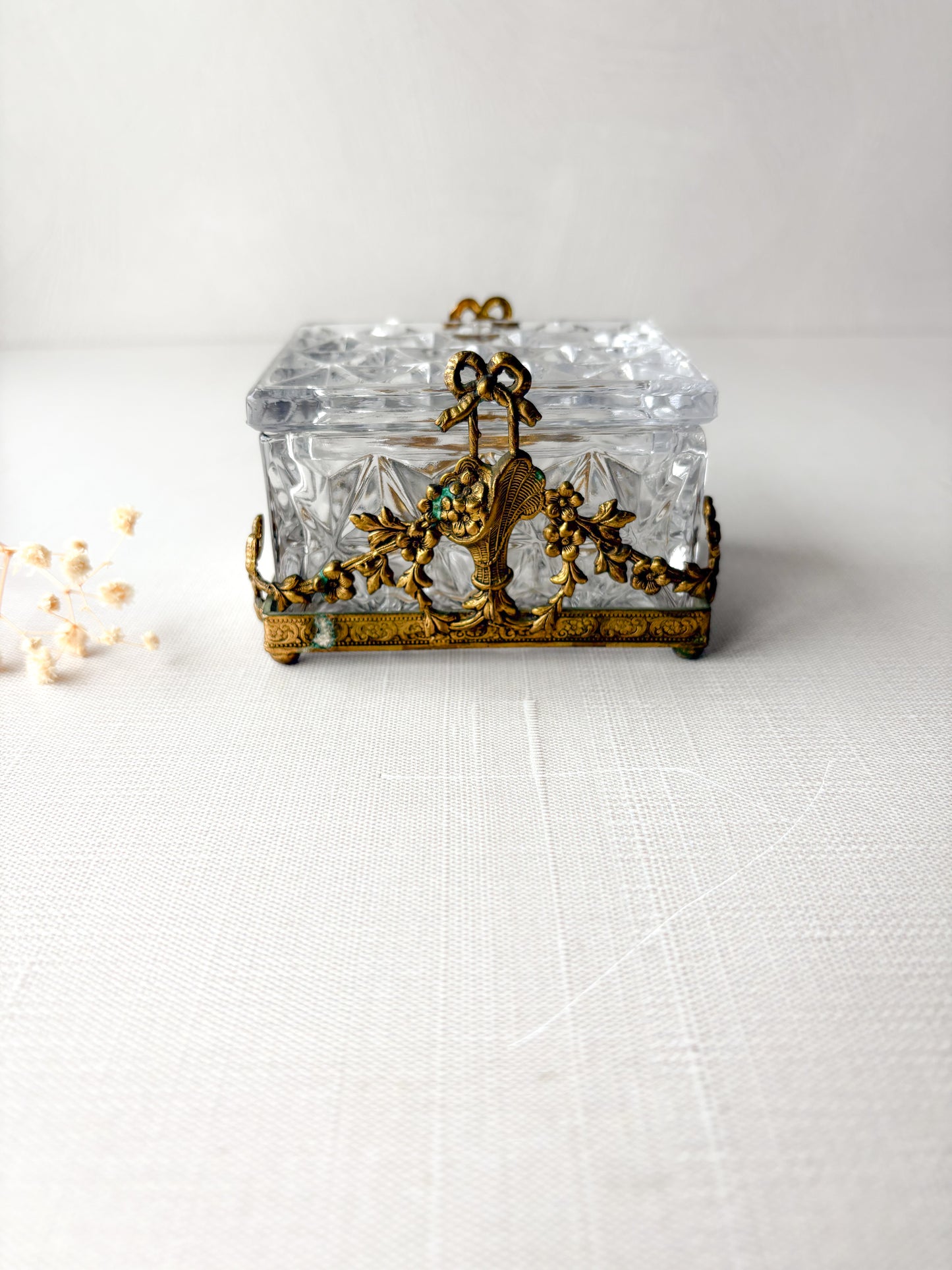 Cut glass box