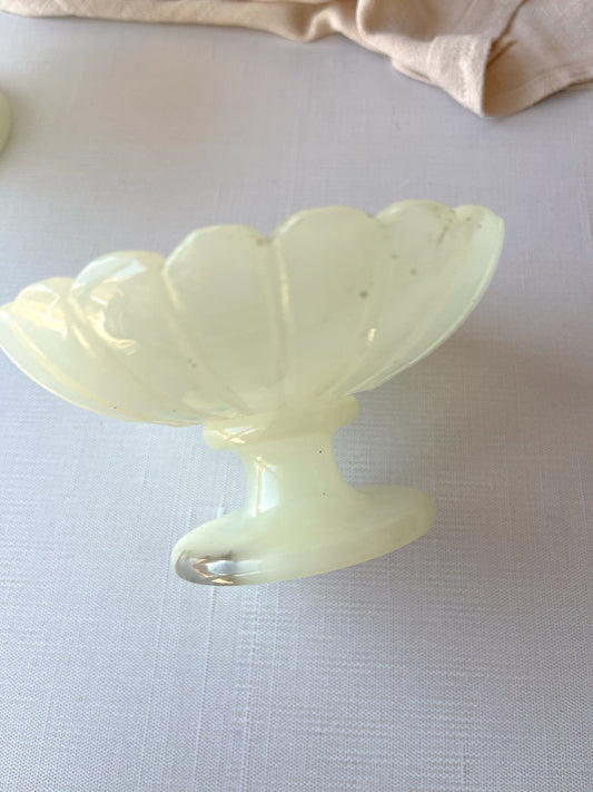 Pale green alabaster compote
