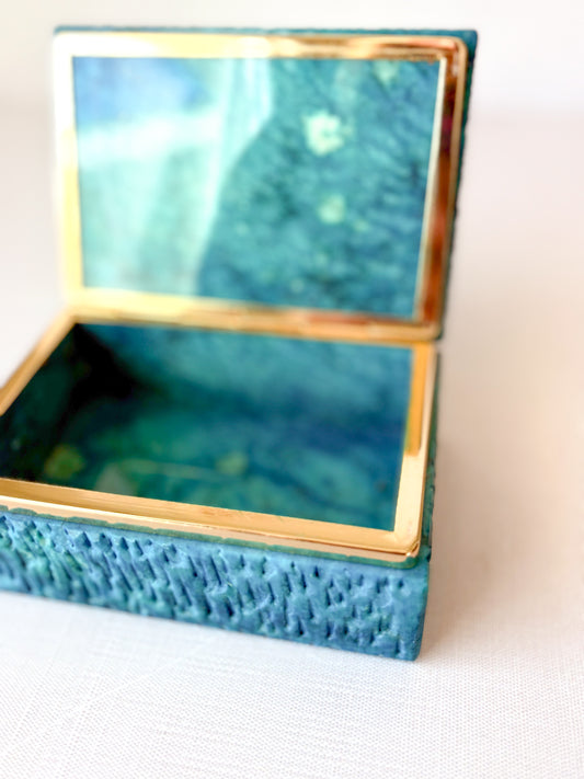 Turquoise alabaster box