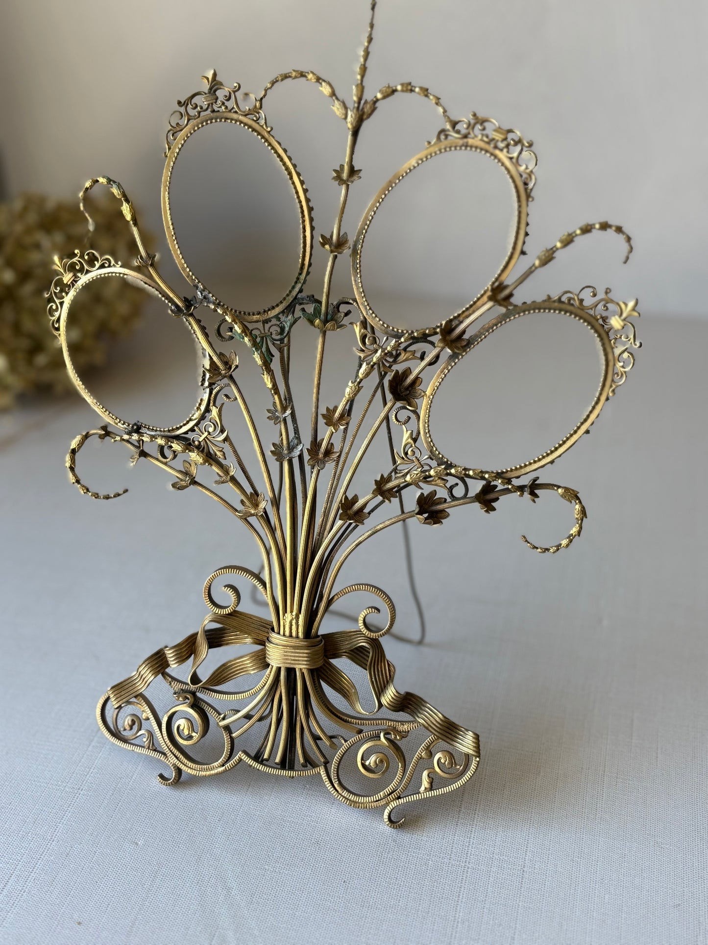 Antique brass frame